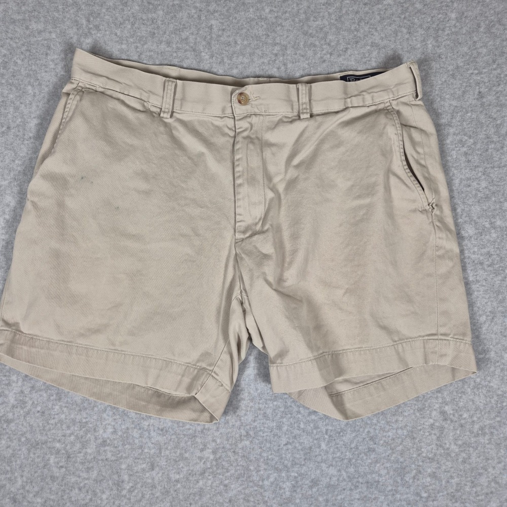 Polo Ralph Lauren Chino Shorts Mens 36 Khaki Tan Classic Fit 6in Inseam Cotton